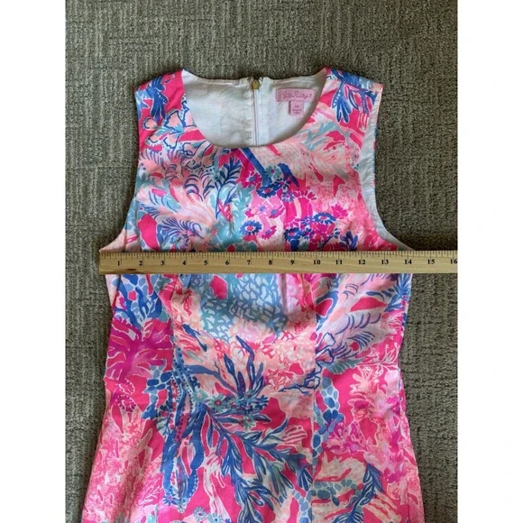 Lilly Pulitzer Mila Shift Aquadesiac size‎ 00 Pink Blue Beachy Southern Wedding - Picture 5 of 9